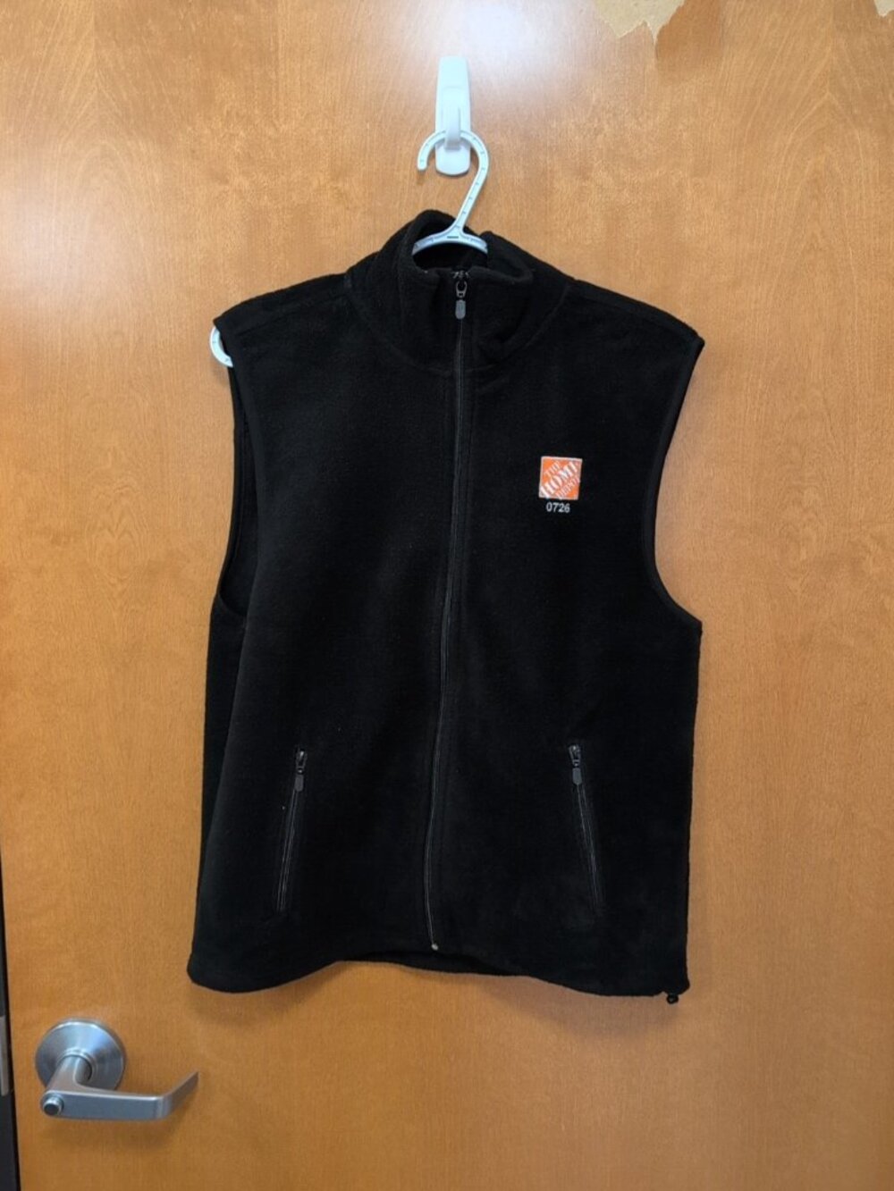 Harriton Jacket Mens S Black Orange Sleeveless Vest Home Depot Solid Fleece